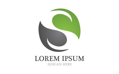 Leaf tree green fresh symbol logo nature v23
