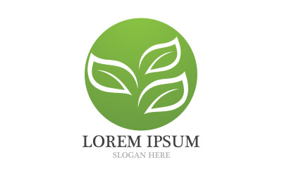 Leaf tree green fresh symbol logo nature v27