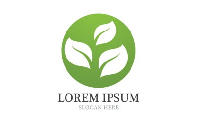 Leaf tree green fresh symbol logo nature v28