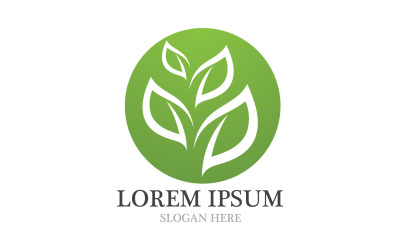 Leaf tree green fresh symbol logo nature v29