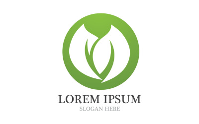 Leaf tree green fresh symbol logo nature v30