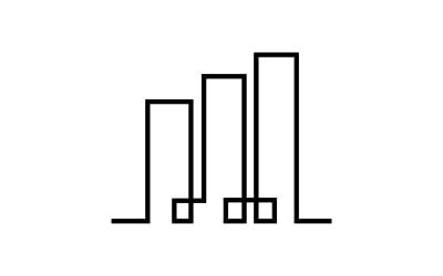 Modern line art City design logo template v15
