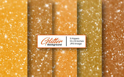 Golden Glitter Digital Paper Texture Background or Sparkling Festive Background