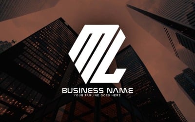 Professional Polygonal ML Letter Logo Design For Your Business - Brand Identity