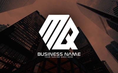 Professionell polygonal MQ Letter-logotypdesign för ditt företag - varumärkesidentitet