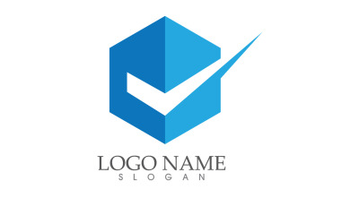 Proprietà casa casa vendita e noleggio logo disegno vettoriale v6