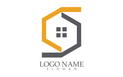 Propriété maison maison vente et location logo vector design v15