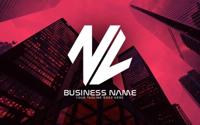 Conception professionnelle de logo de lettre NV polygonale pour votre entreprise - Identité de marque