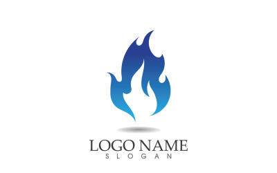 Eld och låga olja och gas symbol vektor logotyp version 7