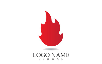 Feu et flamme pétrole et gaz symbole vector logo version 14