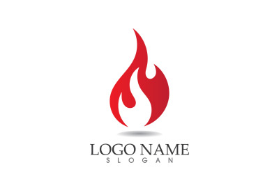 Feu et flamme pétrole et gaz symbole vector logo version 15