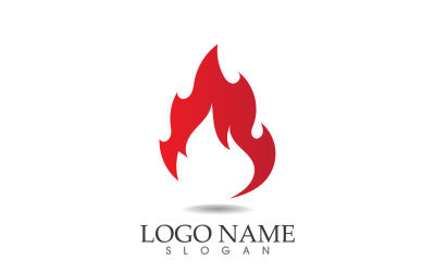 Feu et flamme pétrole et gaz symbole vector logo version 16