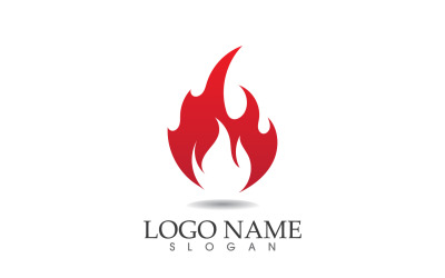 Feu et flamme pétrole et gaz symbole vector logo version 26