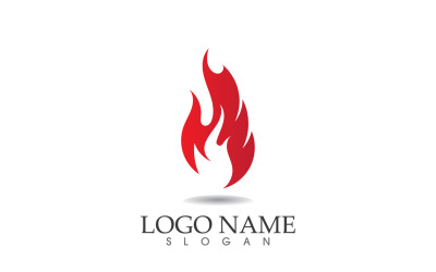 Feu et flamme pétrole et gaz symbole vector logo version 27