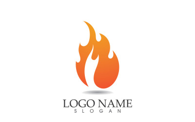 Feu et flamme pétrole et gaz symbole vector logo version 45