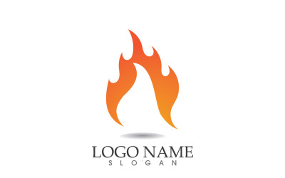 Feu et flamme pétrole et gaz symbole vector logo version 49