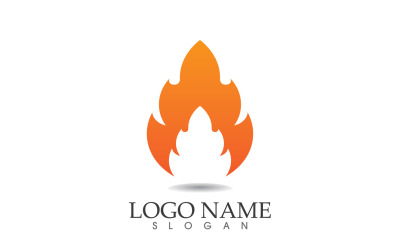 Feu et flamme pétrole et gaz symbole vector logo version 5