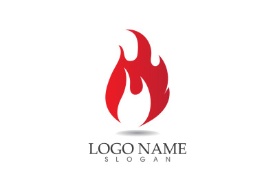 Feu et flamme pétrole et gaz symbole vector logo version 61