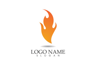 Feu et flamme pétrole et gaz symbole vector logo version 63