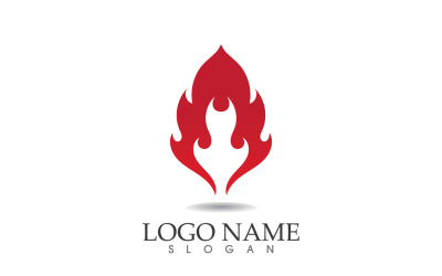 Feu et flamme pétrole et gaz symbole vector logo version 6