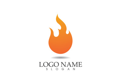 Feu et flamme pétrole et gaz symbole vector logo version 9