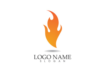 Fire and flame oil and gas symbol vector logo version 63