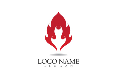Fire and flame oil and gas symbol vector logo version 6