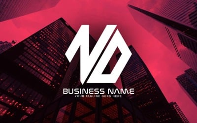 Professional Polygonal NO Letter Logo Design For Your Business - Brand Identity