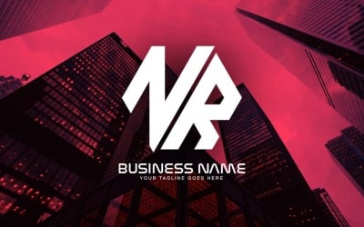 Professzionális sokszögű NR betűs logótervezés vállalkozása számára – márkaidentitás