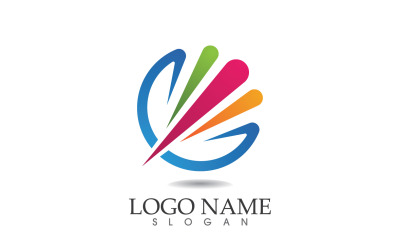 Brújula mapa logotipo y símbolo vector v29