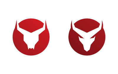 Bull hoorn logo symbolen vector V10.