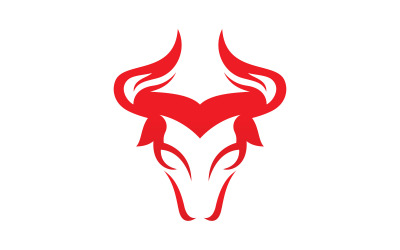 Bull hoorn logo symbolen vector V1
