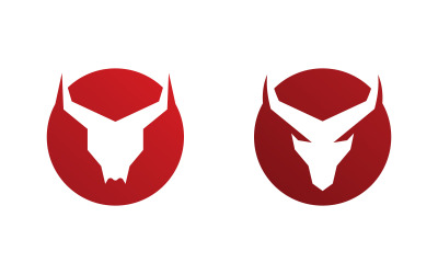 Vector de símbolos de logotipo de cuerno de toro V10.