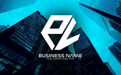Diseño de logotipo de letra PV poligonal profesional para su negocio - Identidad de marca