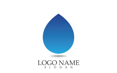 Water drop nature logo and symbol vector icon v13