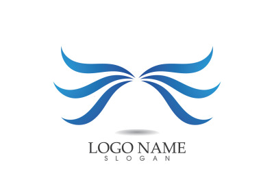 Water wave logo beach blue template design v58