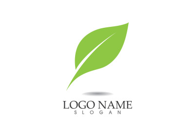 Groen eco blad natuur vers logo vector v11