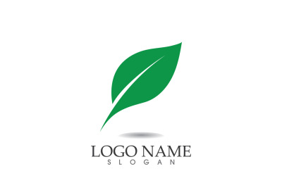 Verde eco hoja naturaleza fresca logo vector v16