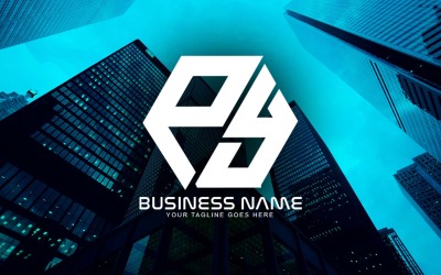 专业的多边形 PY 字母标志设计为您的企业-品牌标识