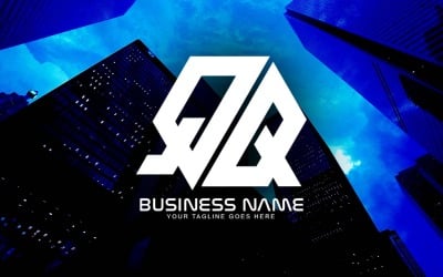 Design del logo della lettera QQ poligonale professionale per il tuo business - Identità del marchio