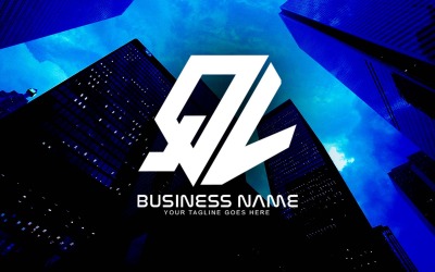 Design del logo della lettera QV poligonale professionale per il tuo business - Identità del marchio