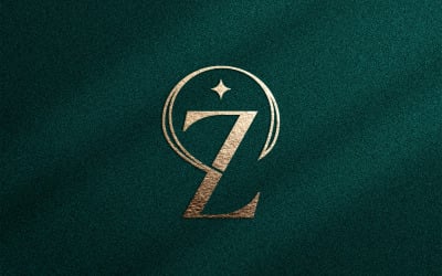 Elegant minimalistisk skönhetslogotyp Kosmetisk bokstav Z