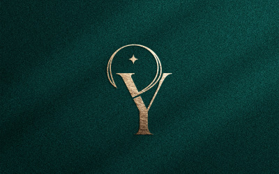 Elegante minimalista beleza logotipo cosmético letra Y