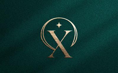 Елегантний мінімалістичний краси логотип косметичних літера X