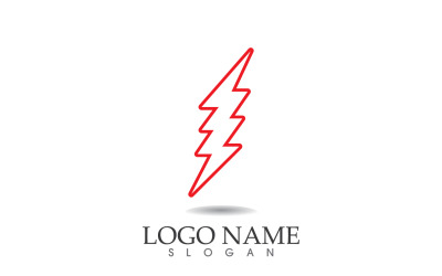 Relámpago relámpago, vector de logotipo de potencia v22