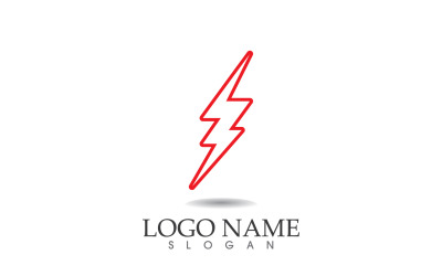 Relámpago relámpago, vector de logotipo de potencia v31