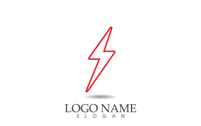 Thunderbolt lightning flash,  power logo vector v13