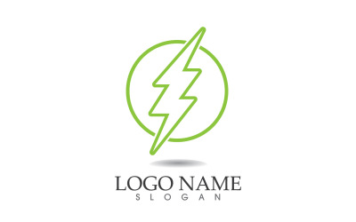 Thunderbolt lightning power logo vector v26