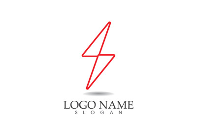 Relámpago relámpago, vector de logotipo de potencia v36