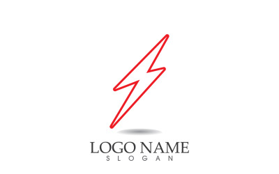 Relámpago relámpago, vector de logotipo de potencia v44